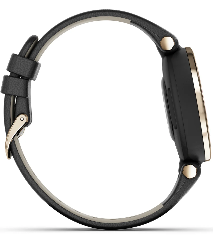 Garmin Lily Cream Gold Black Case and Italian Leather Band - Image 4