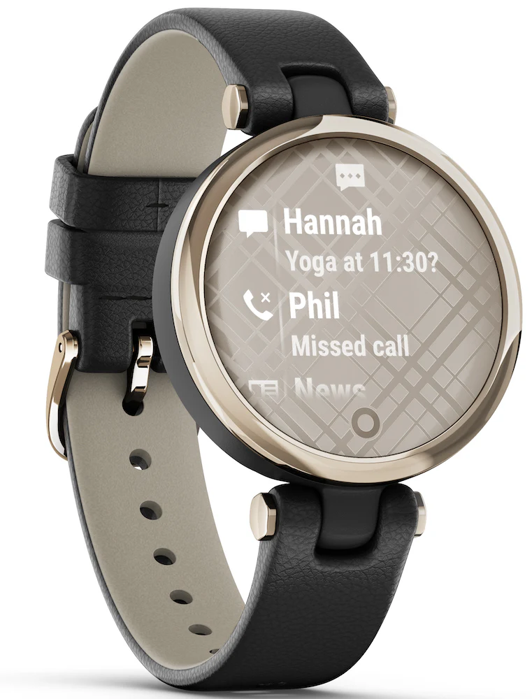 Garmin Lily Cream Gold Black Case and Italian Leather Band - Image 5