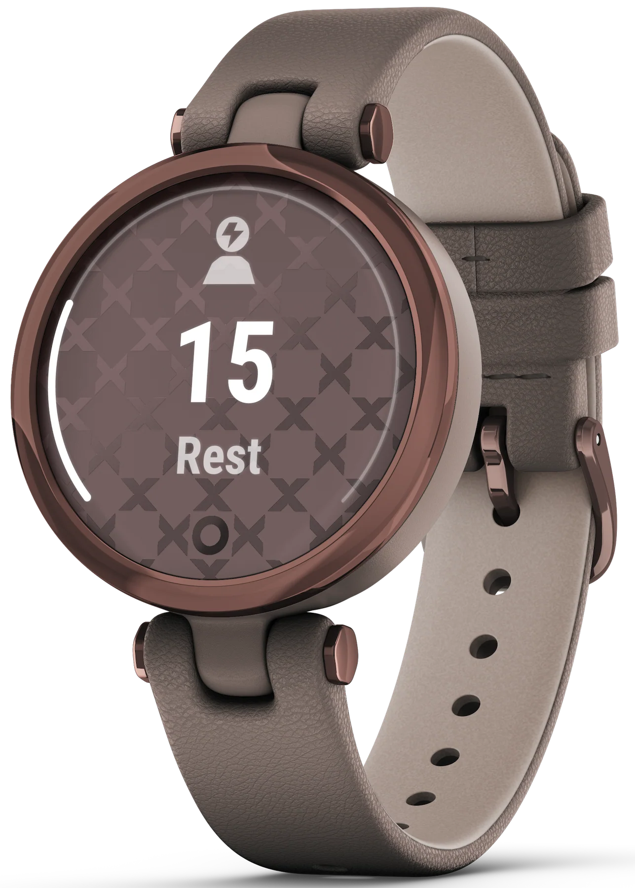 Garmin Watch Lily Dark Bronze Paloma Case and Italian Leather Band D