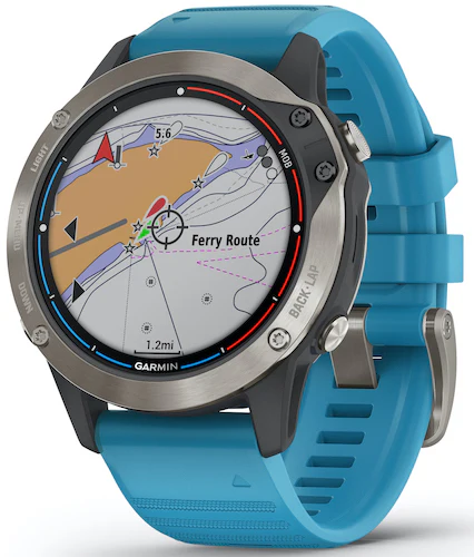 Garmin Watch Quatix 6 Sapphire Titanium Grey Titanium Band Smartwatch - Image 8