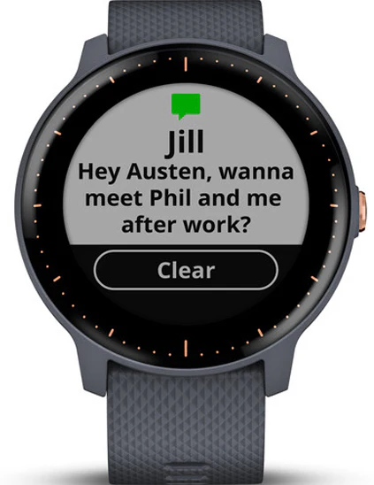 Garmin Watch Vivoactive 3 Music Granite Blue with Rose Gold - Image 2