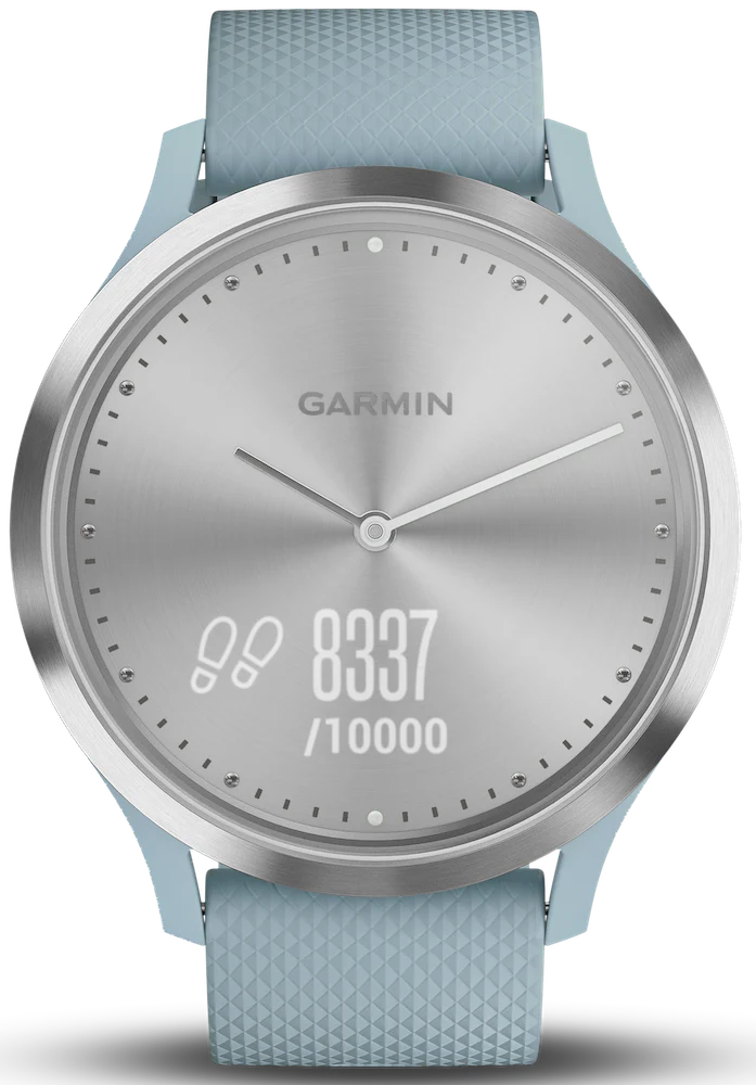 Garmin Watch Vivomove HR Silver with Sea Foam Silicone Band D - Image 2