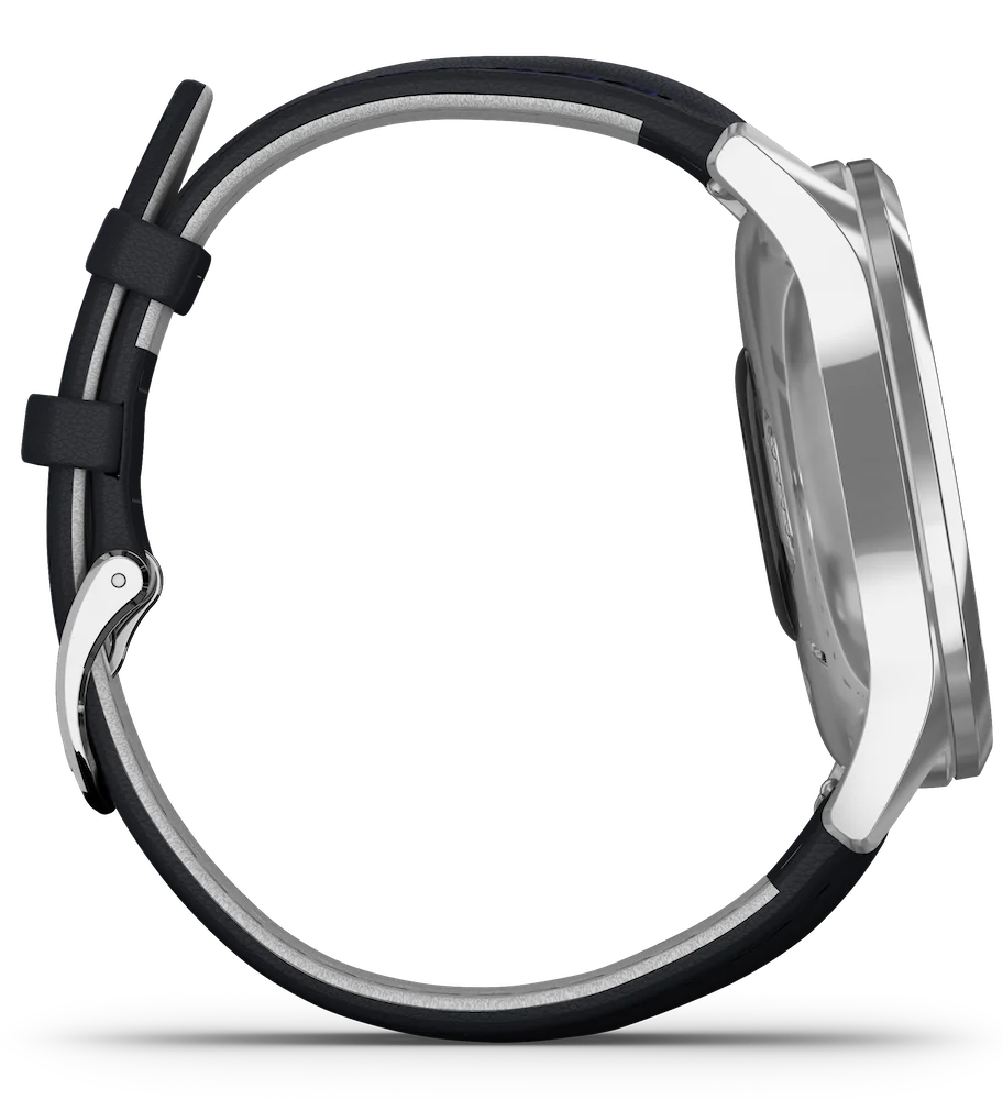 Garmin Vivomove Luxe Steel Case Navy Leather D - Image 2