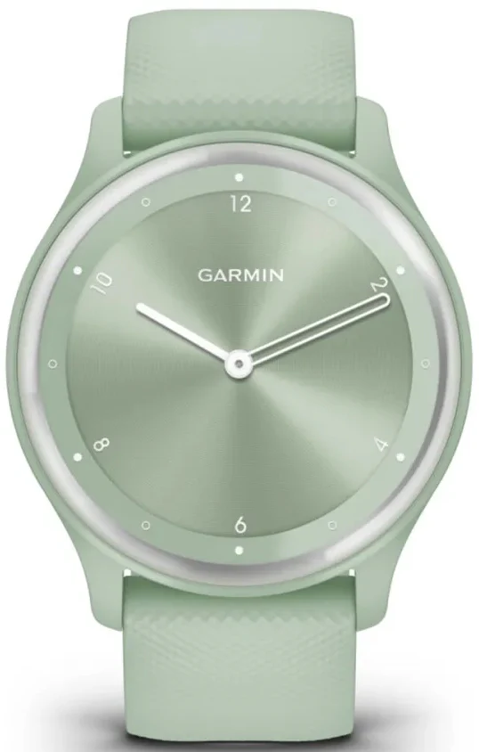 Garmin Vivomove Sport Silicone Band With Silver Accents Watch - Image 2