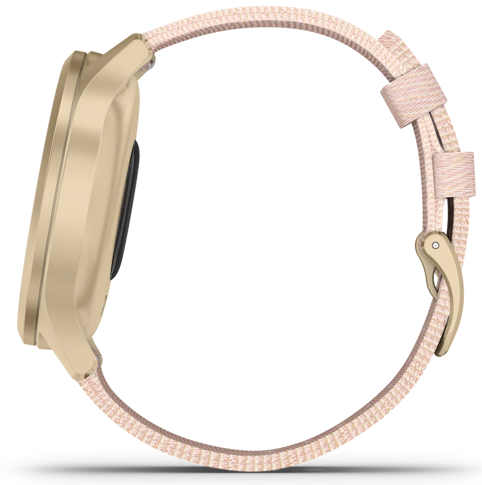 Garmin Vivomove Style Light Gold Aluminium Case Blush Pink Nylon D - Image 5