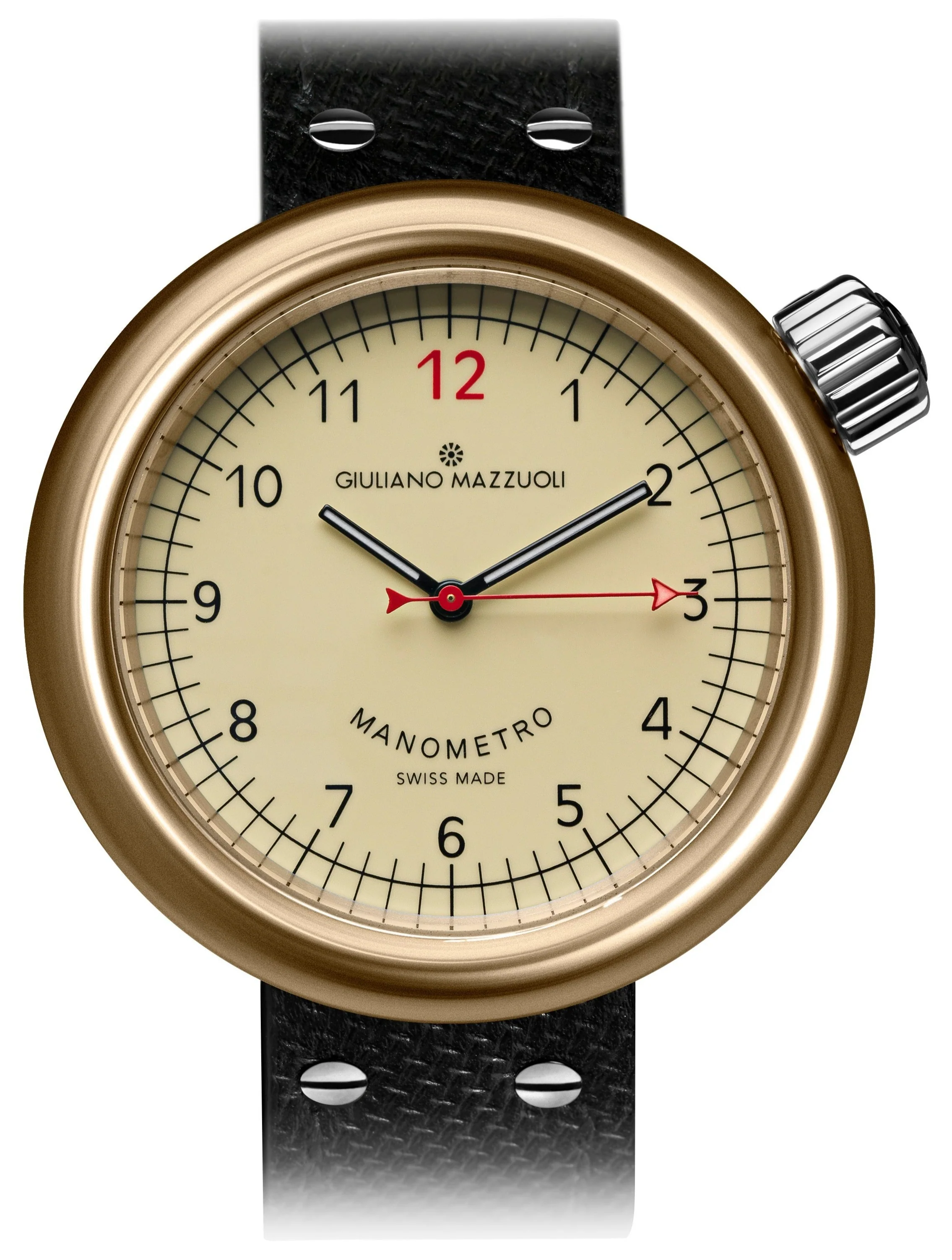 Giuliano Mazzuoli Manometro Bronze Ivory Watch