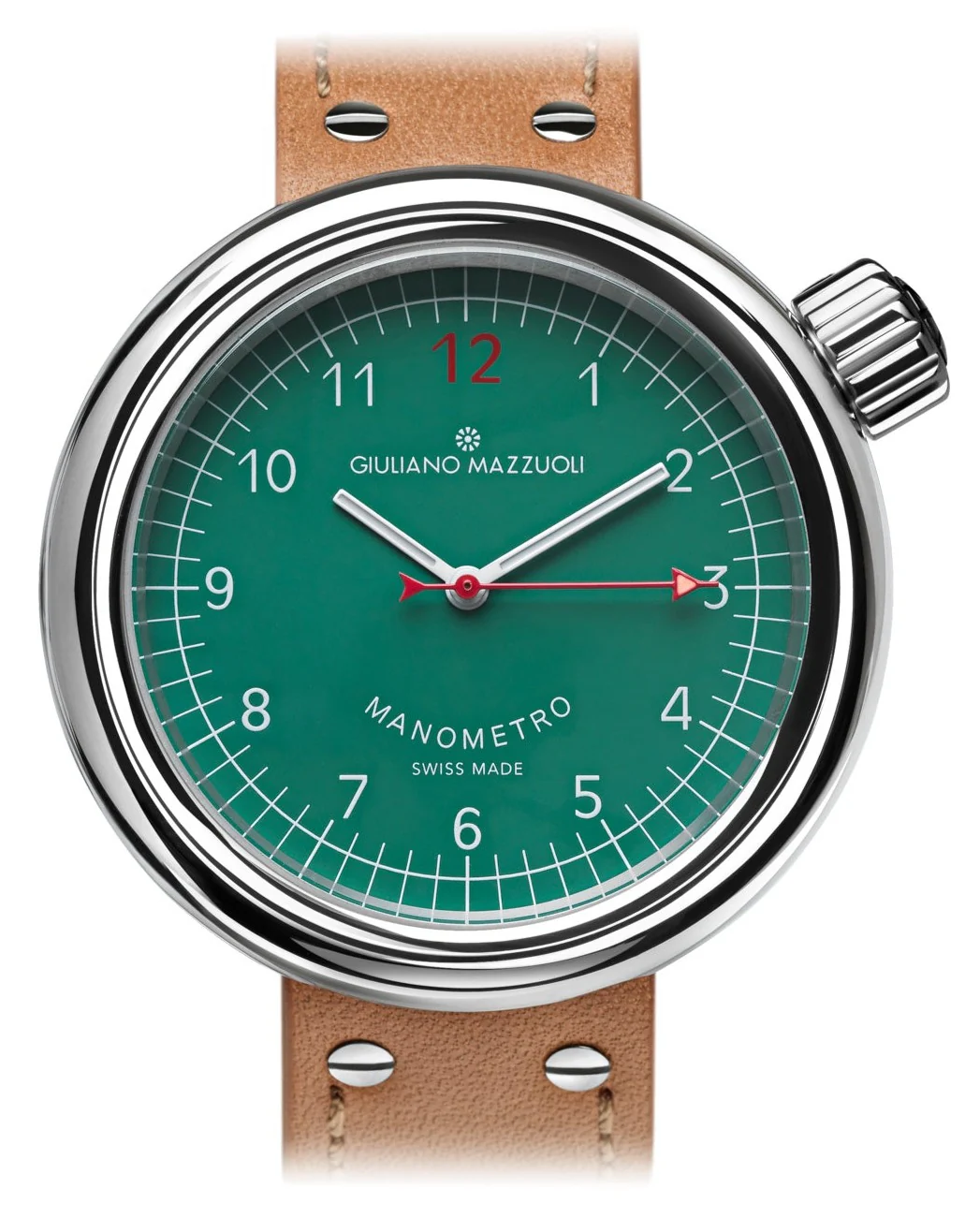 Giuliano Mazzuoli Manometro Polished Green Watch