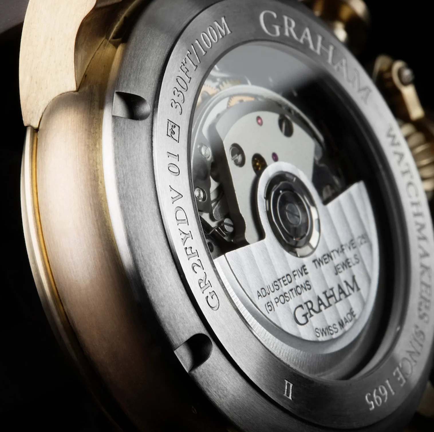 Graham Chronofighter Vintage Bronze Blue Watch - Image 2