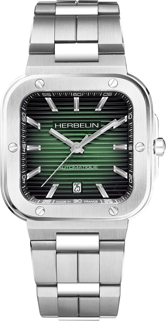 Herbelin Cap Camarat Square Automatic Green Watch