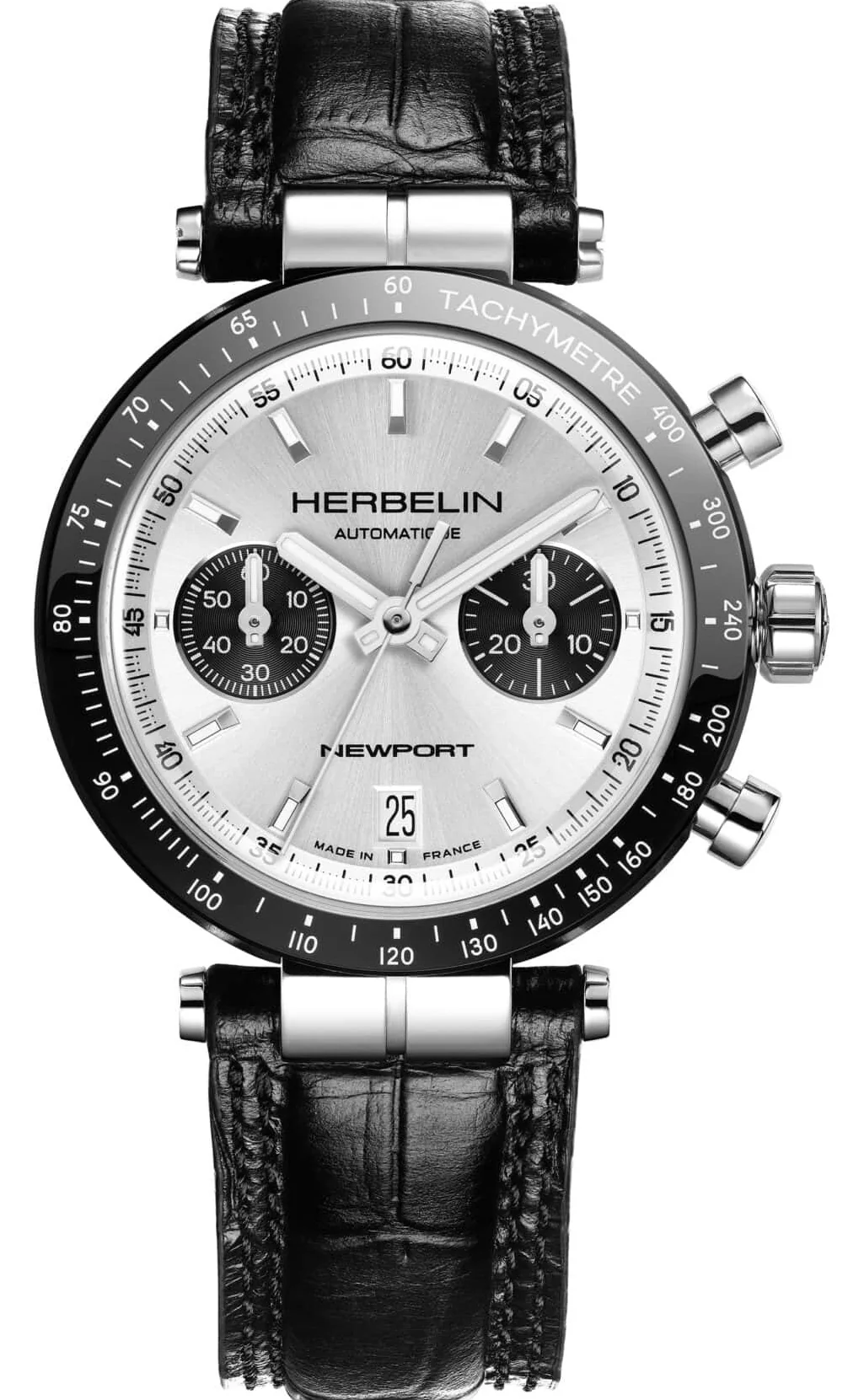 Herbelin Newport Heritage Chronograph Bi-Compax Panda Watch