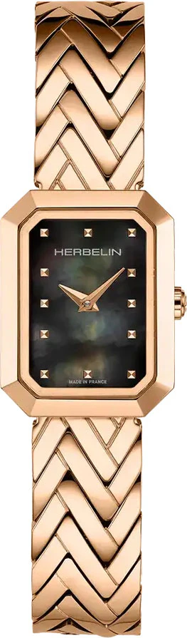 Herbelin Octogone Rose Gold PVD Watch