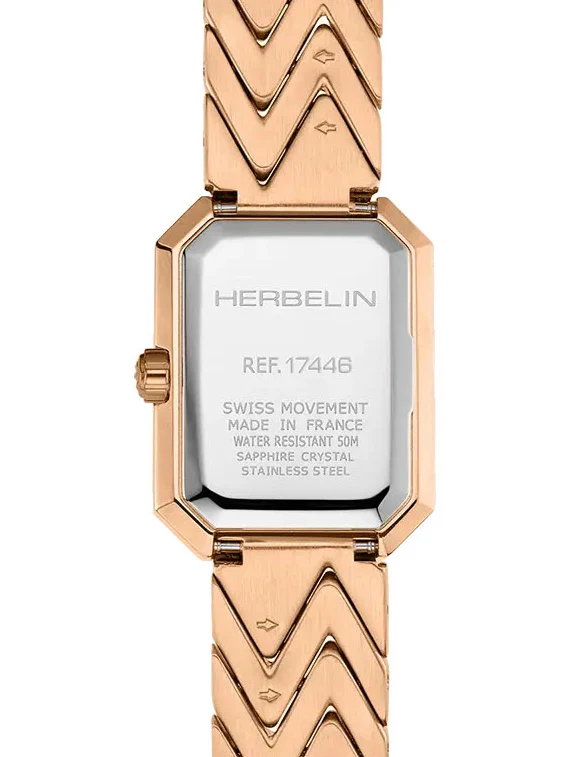 Herbelin Octogone Rose Gold PVD Watch - Image 3