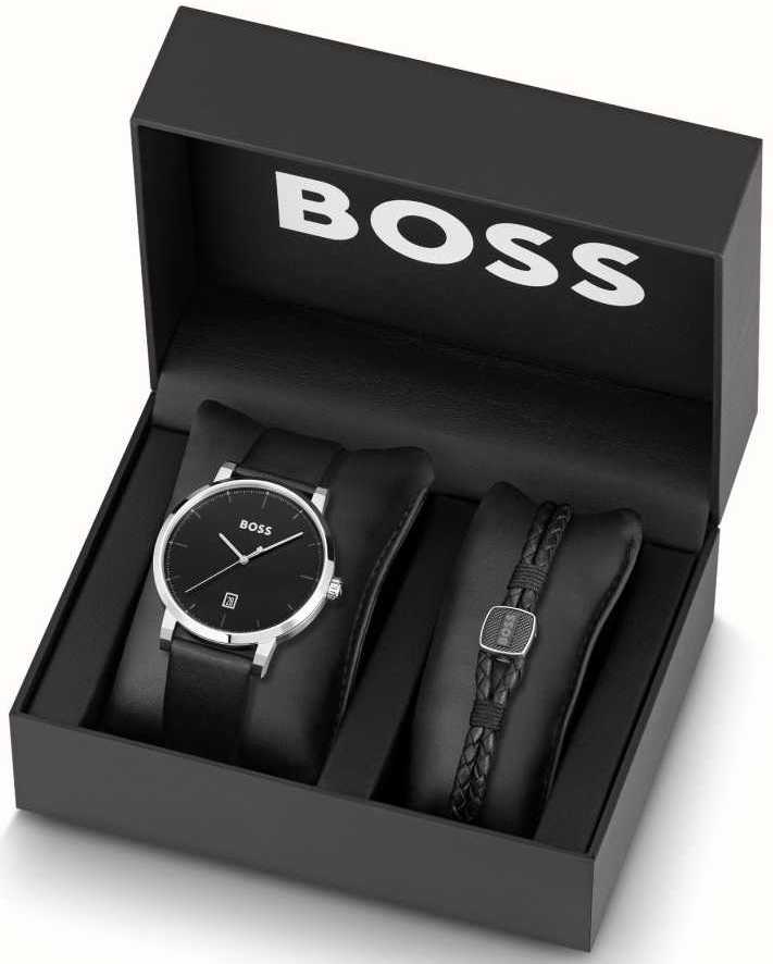 Boss Watch Confidence Leather Bracelet Set - Image 5