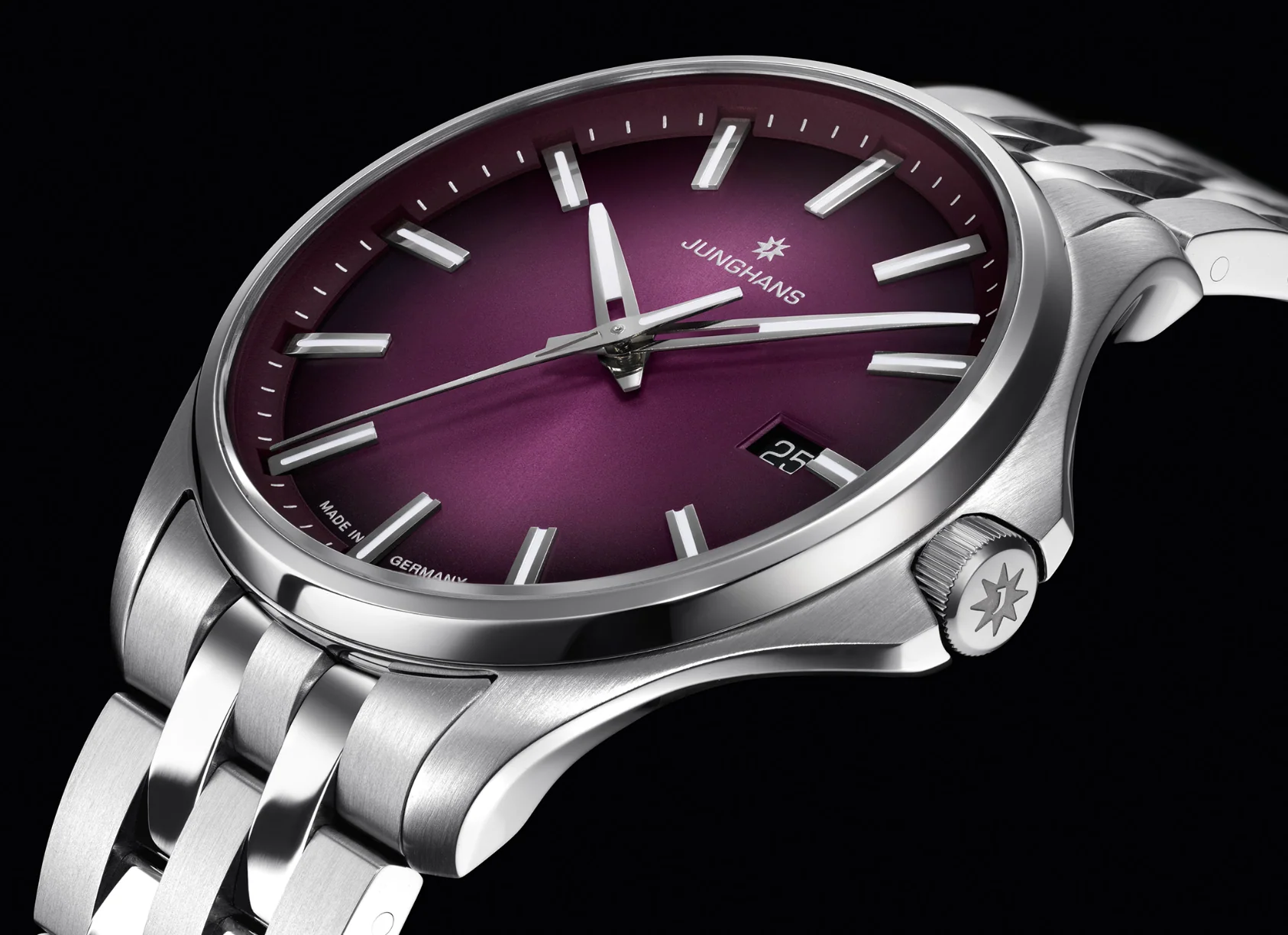 Junghans Meister S 35mm Quartz Purple Watch - Image 3