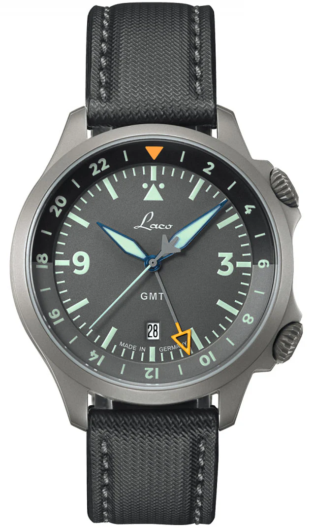 Laco Pilot Frankfurt GMT Grau D