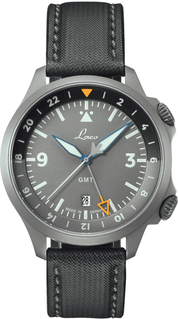 Laco Watch Pilot Frankfurt GMT Grau - Image 2
