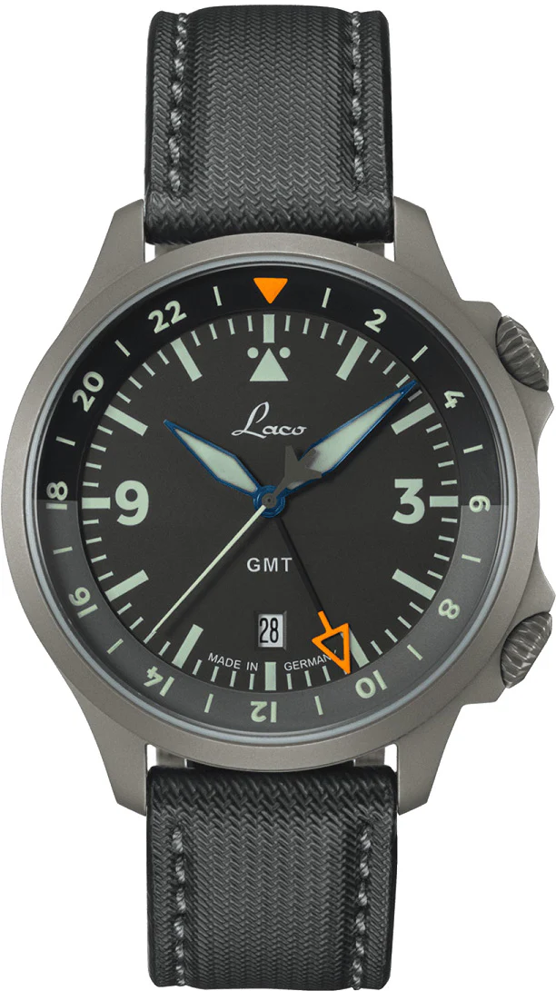 Laco Watch Pilot Frankfurt GMT Schwarz - Image 2