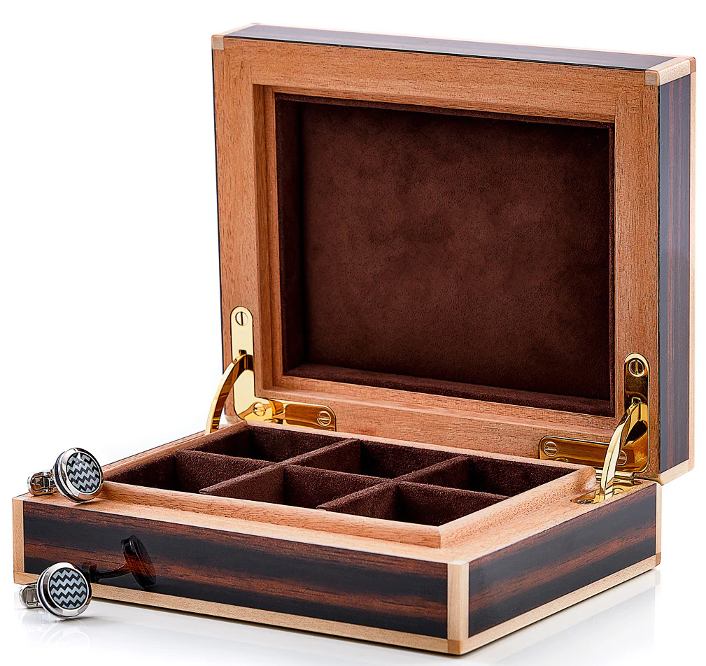 Leanschi Watch Case Macassar Ebony And Ivory