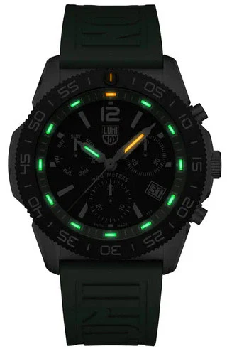Luminox Sea Pacific Diver Chronograph 3140 Black Green Watch - Image 2