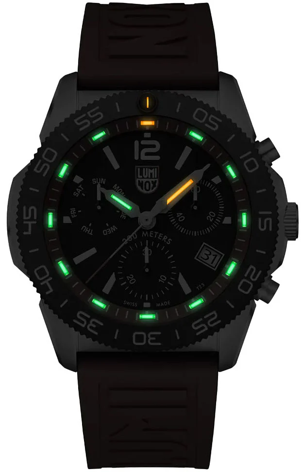 Luminox Sea Pacific Diver Chronograph 3140 Black Red Watch - Image 2