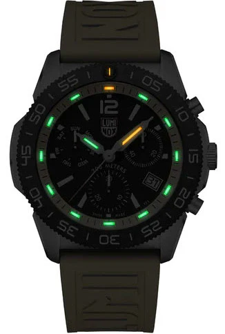 Luminox Sea Pacific Diver Chronograph 3140 Black Yellow Watch - Image 2
