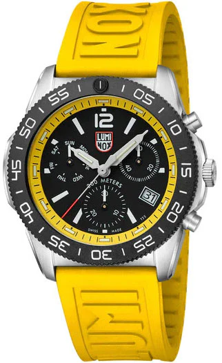Luminox Sea Pacific Diver Chronograph 3140 Black Yellow Watch - Image 3