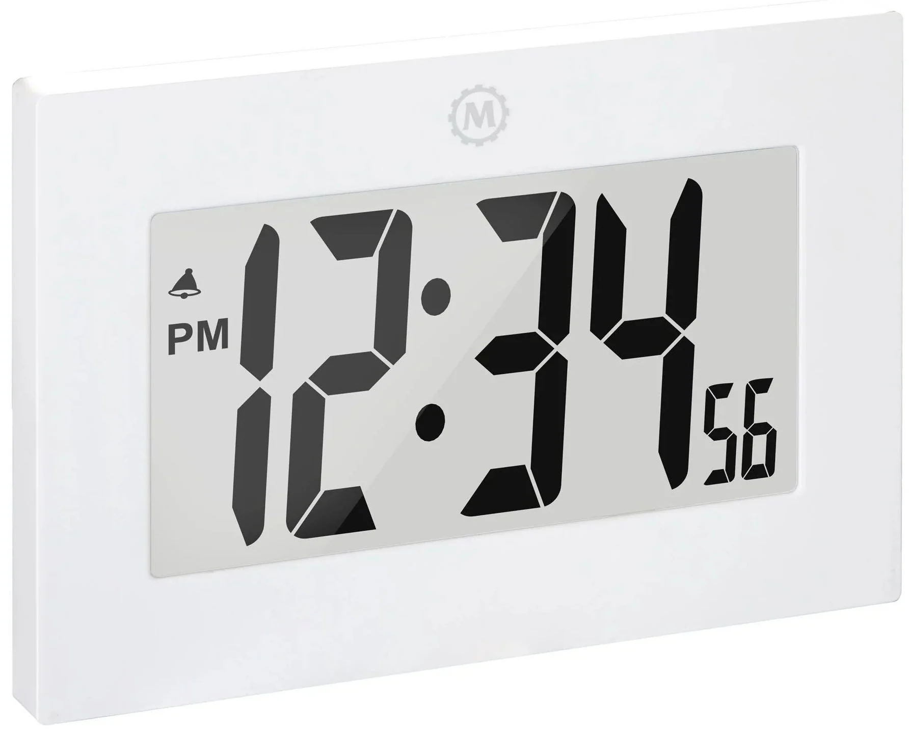 Marathon Clock Digital Wall Desk White Large