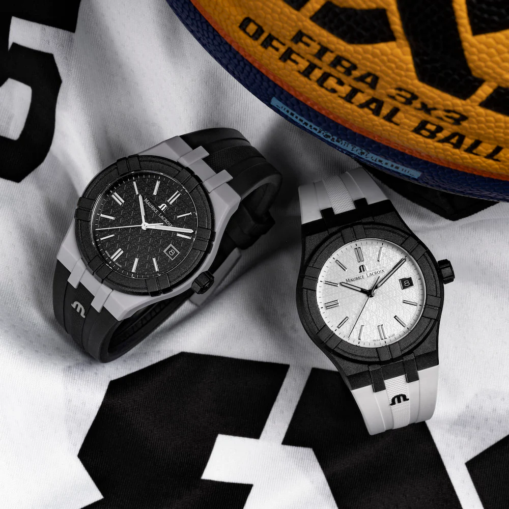 Maurice Lacroix Watch Aikon Quartz TIDE FIBA Cool Grey Black Special Edition D - Image 2
