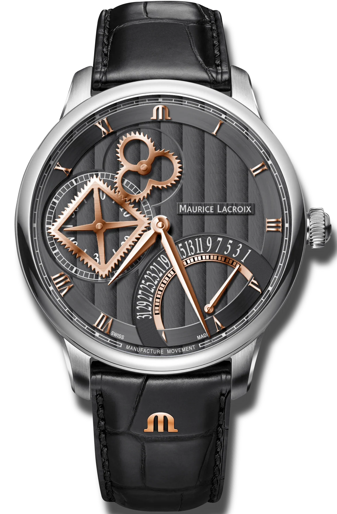 Maurice Lacroix Masterpiece Square Wheel Retrograde Watch
