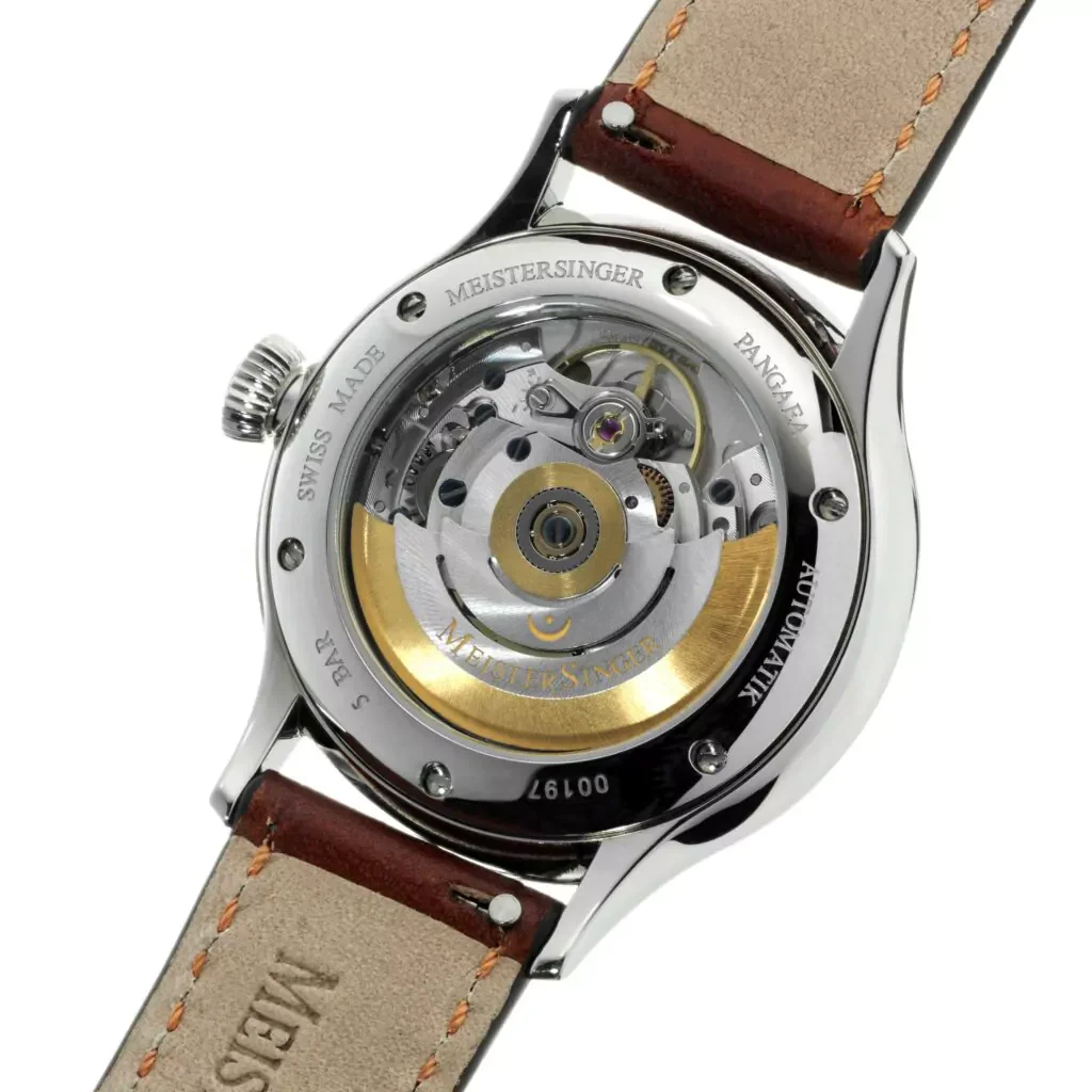 MeisterSinger Pangaea Aventurine Deep Blue Natural Glass Watch - Image 3
