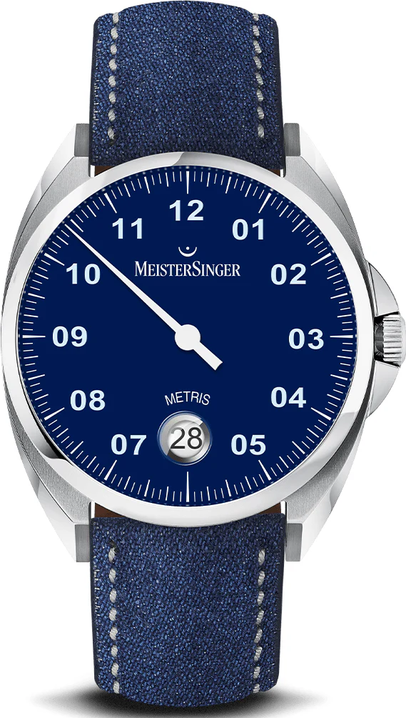 MeisterSinger Watch Metris Blue Denim