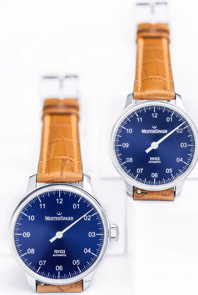 MeisterSinger N. 03 Sunburst Blue Watch - Image 3