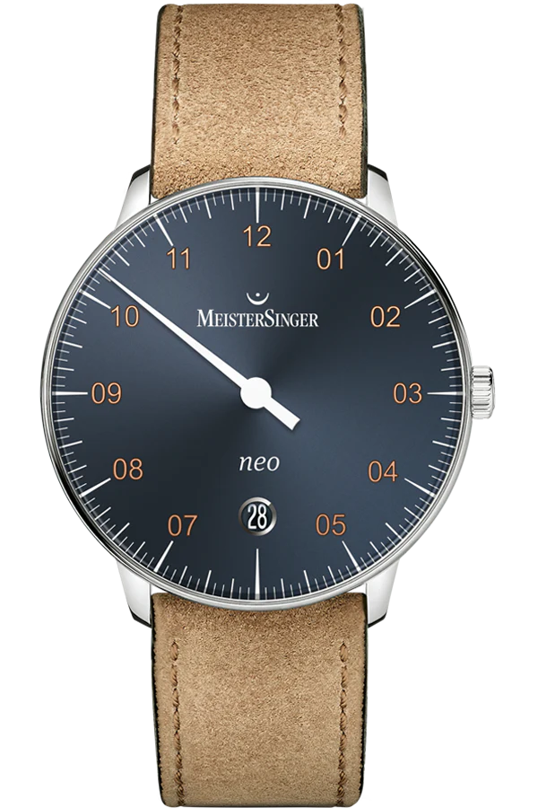 MeisterSinger Watch Neo Suede Cognac D