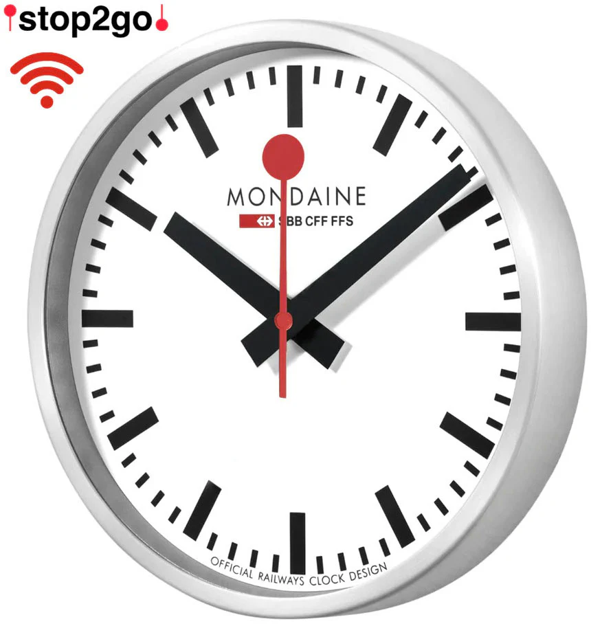 Mondaine Clock Stop2go White Watch - Image 5