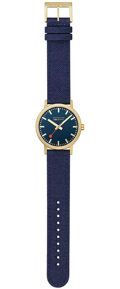Mondaine Classic Deep Ocean Blue Watch - Image 4