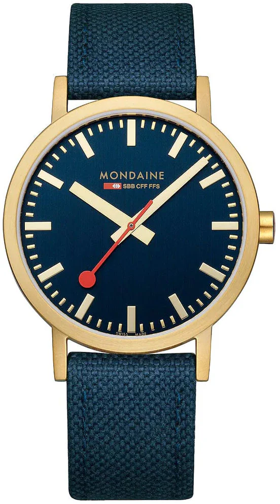 Mondaine Classic Deep Ocean Blue Watch - Image 5