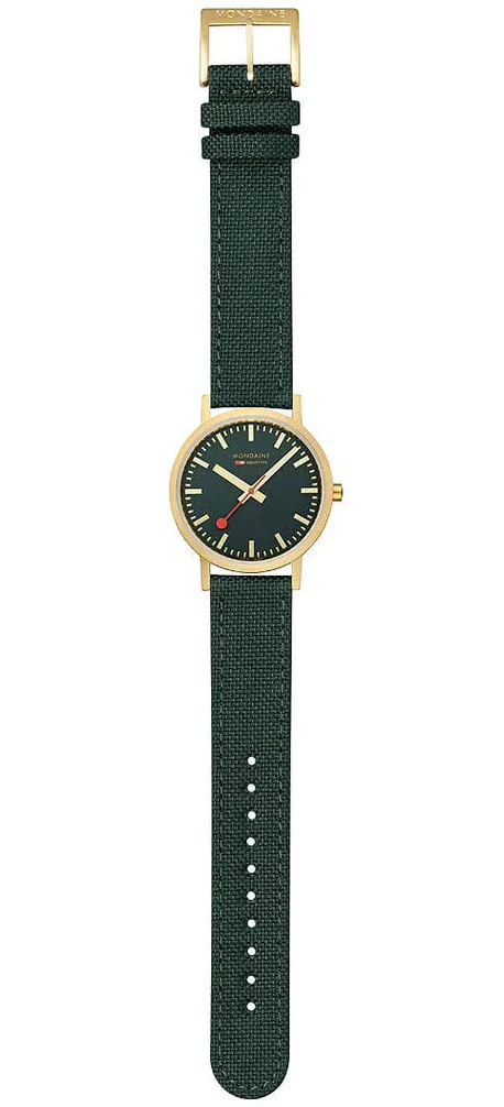Mondaine Classic Forest Green Watch - Image 4