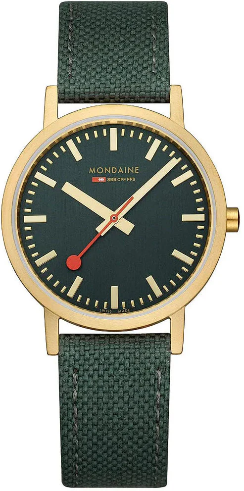Mondaine Classic Forest Green Watch - Image 5