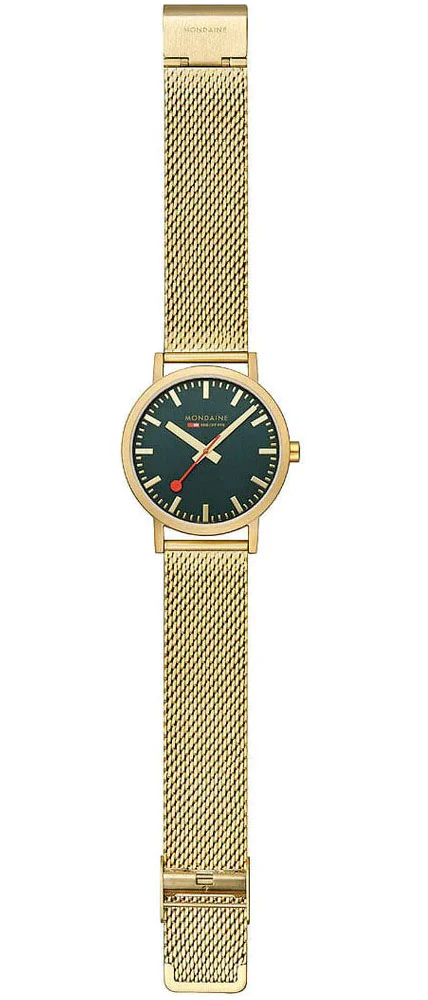 Mondaine Classic Forest Green Watch - Image 4