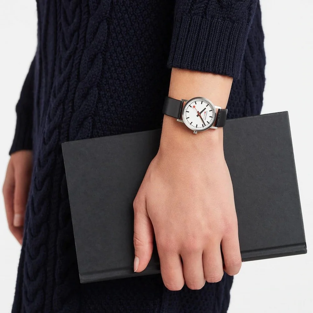Mondaine Classic Vegan Grape Leather Watch - Image 4