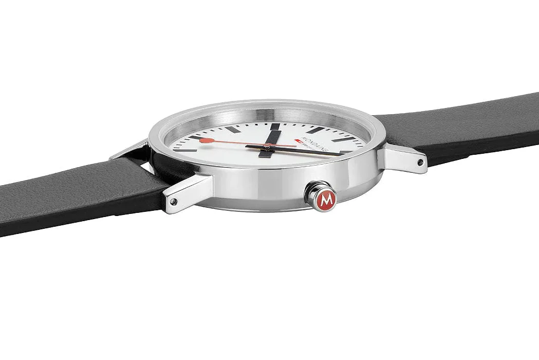 Mondaine Classic Vegan Grape Leather Watch - Image 4