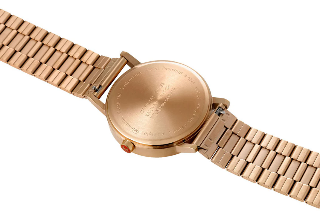 Mondaine Classic Rose Gold Watch - Image 2
