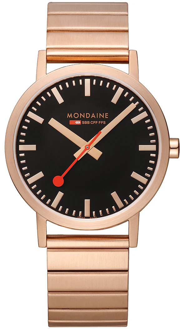 Mondaine Classic Rose Gold Watch - Image 3