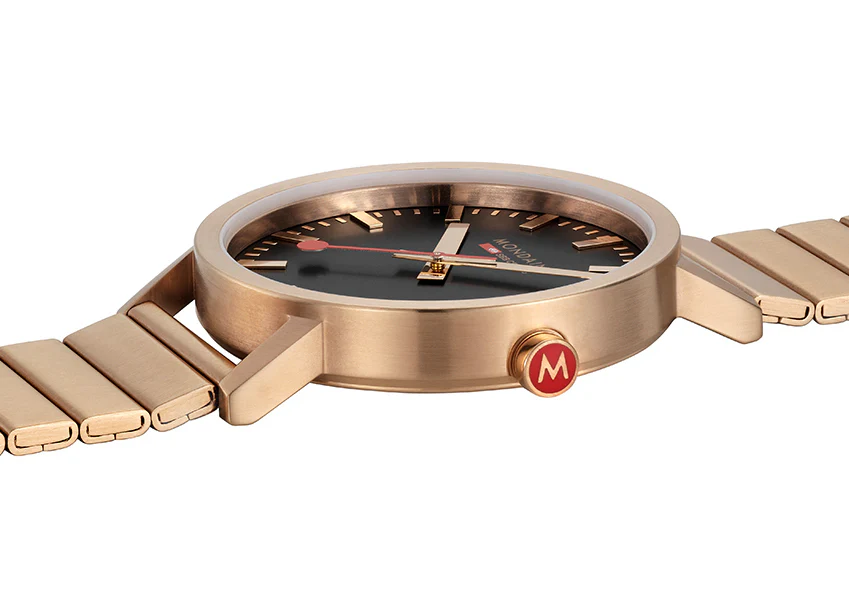 Mondaine Classic Rose Gold Watch - Image 4