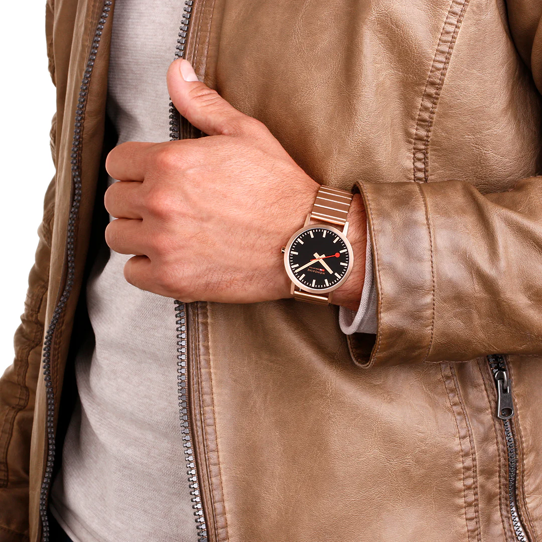 Mondaine Classic Rose Gold Watch - Image 8