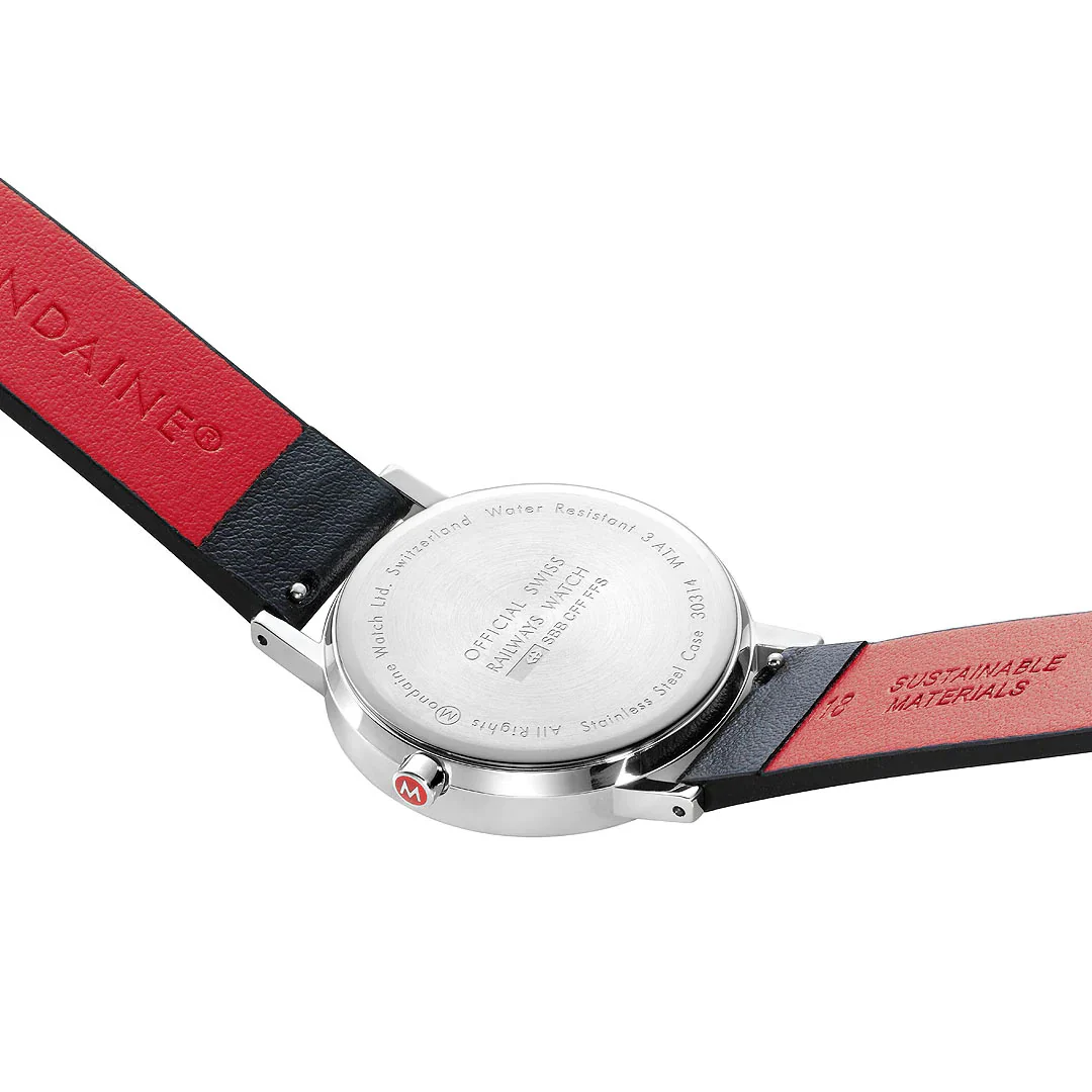 Mondaine Classic White Watch - Image 5