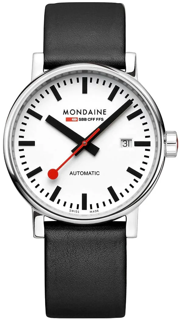 Mondaine Evo2 Big Auto 40mm Grape Leather Watch - Image 2