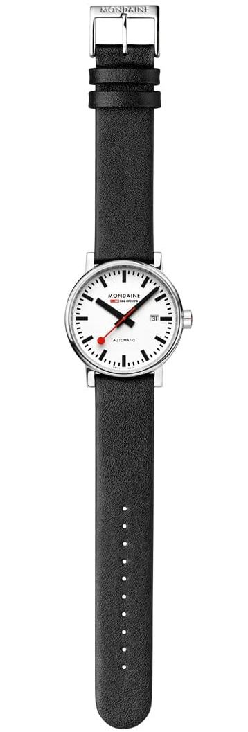 Mondaine Evo2 Big Auto 40mm Grape Leather Watch - Image 5
