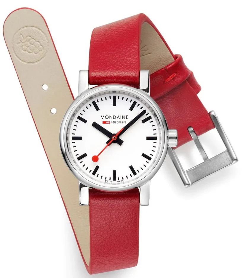 Mondaine Evo2 26mm Grape Leather Watch - Image 3