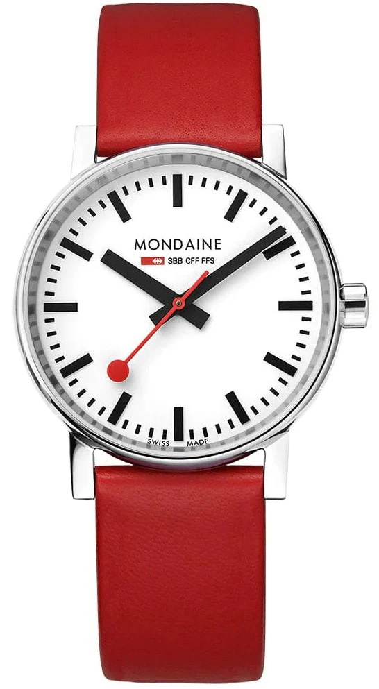 Mondaine Evo2 35 mm Grape Leather Watch - Image 3